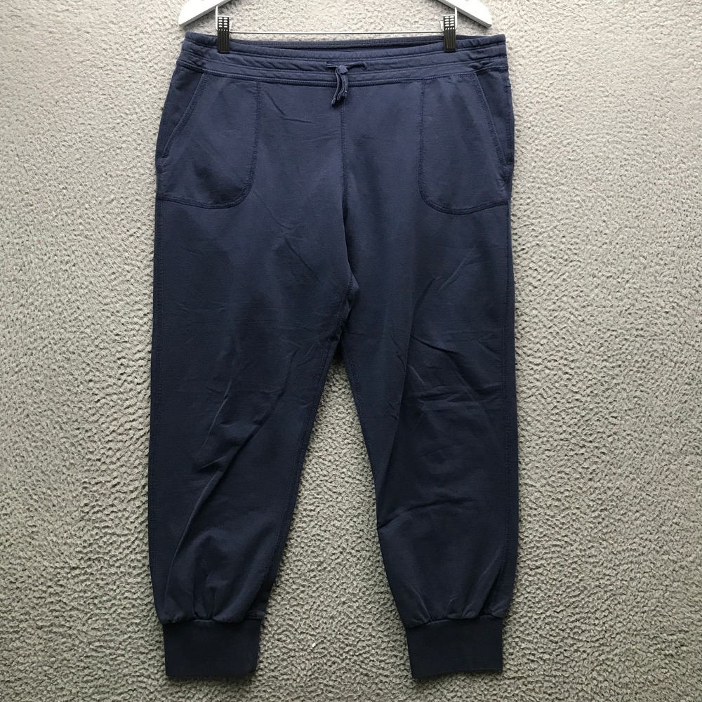 Patagonia Jogger Sweatpants Women' Large L Drawstring Pocket Navy